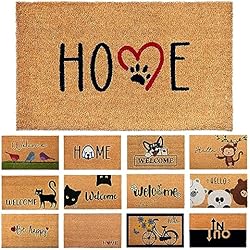 Felpudo Huellas Perro de Fibra Coco - 70x40cm - Felpudos Antideslizantes - Felpudos Originales para la Entrada a Casa, Pasillos, Puertas de Exterior - Accesorios para el Hogar - Material Resistente
