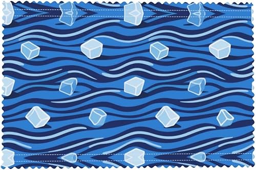 Miniatura 8 de Rectangular Placemats Set of 4, Heat Resistant Ice Cubes Printed Kitchen Dining Table Mats