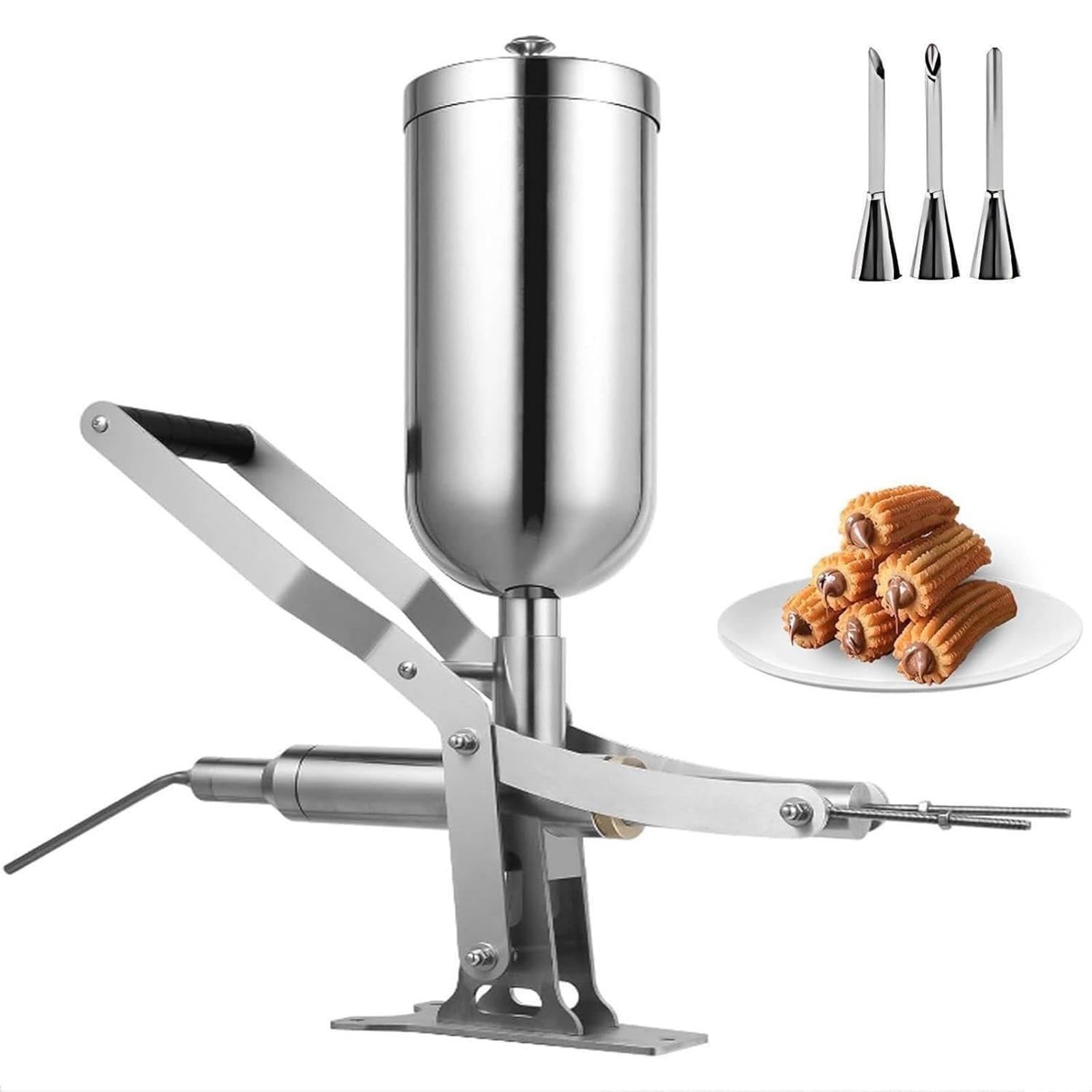 Llenadora De Donuts, 5L, Acero Inoxidable, Manual, For Panadería/Cafetería