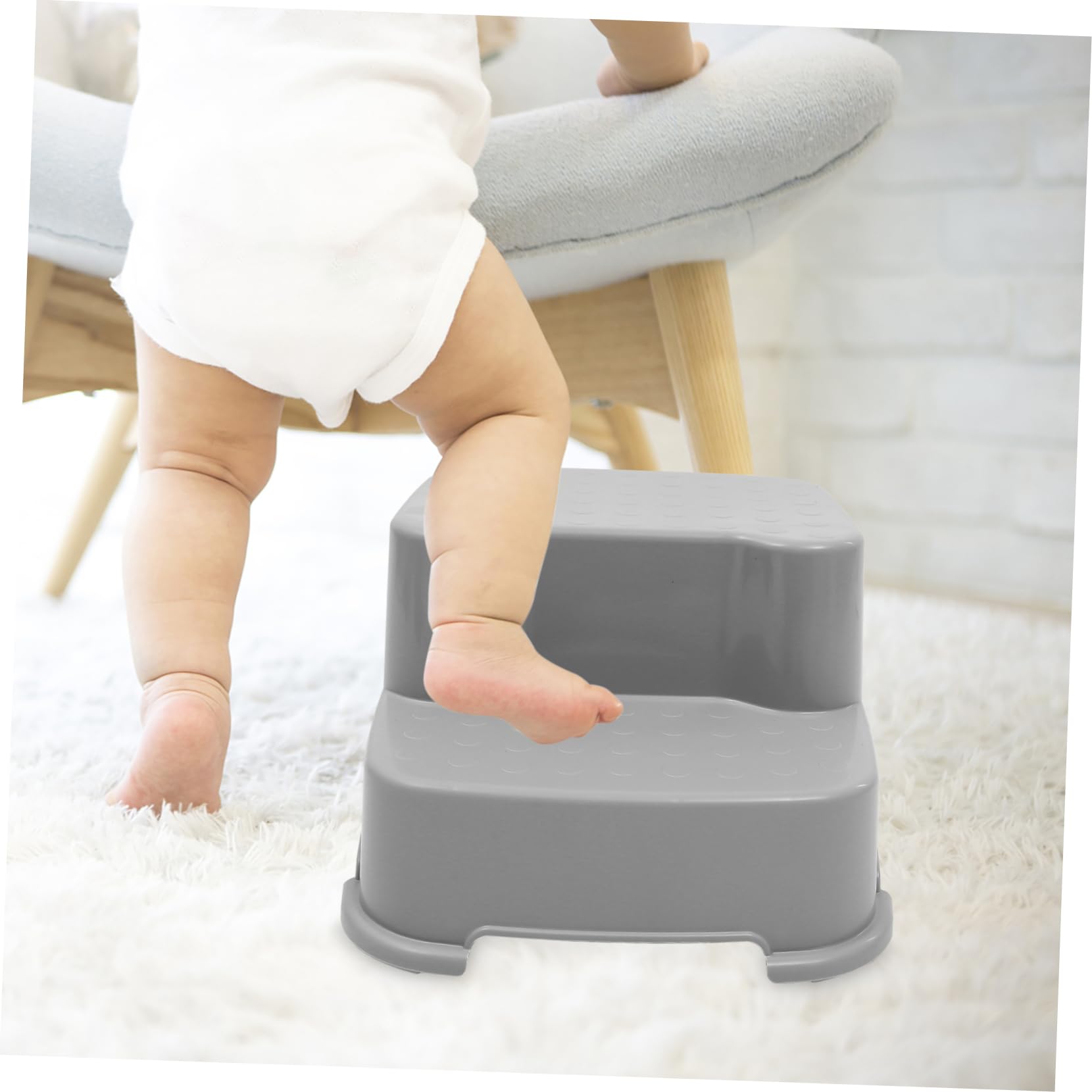 1 Stück Tritthocker für Toilettentraining Rutschfester Fußhocker Stabilem Material für Bad und Waschbecken Leicht und Einfach zu Reinigen