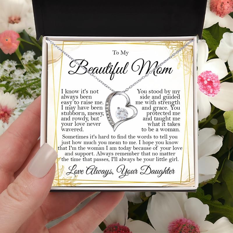 To My Mom Necklace Gifts Meaningful Gift to Mom from Son Without You There Is No Me – I Love You Necklace, Sentimental Mother's Day Gift for Mama - Image 3