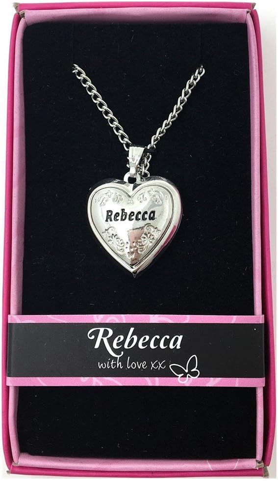 Personalised Name Love Lockets Necklace -Initial R/Rachael/Rachel/Rebecca/Rhiannon/Robyn/Rosie/Ruby