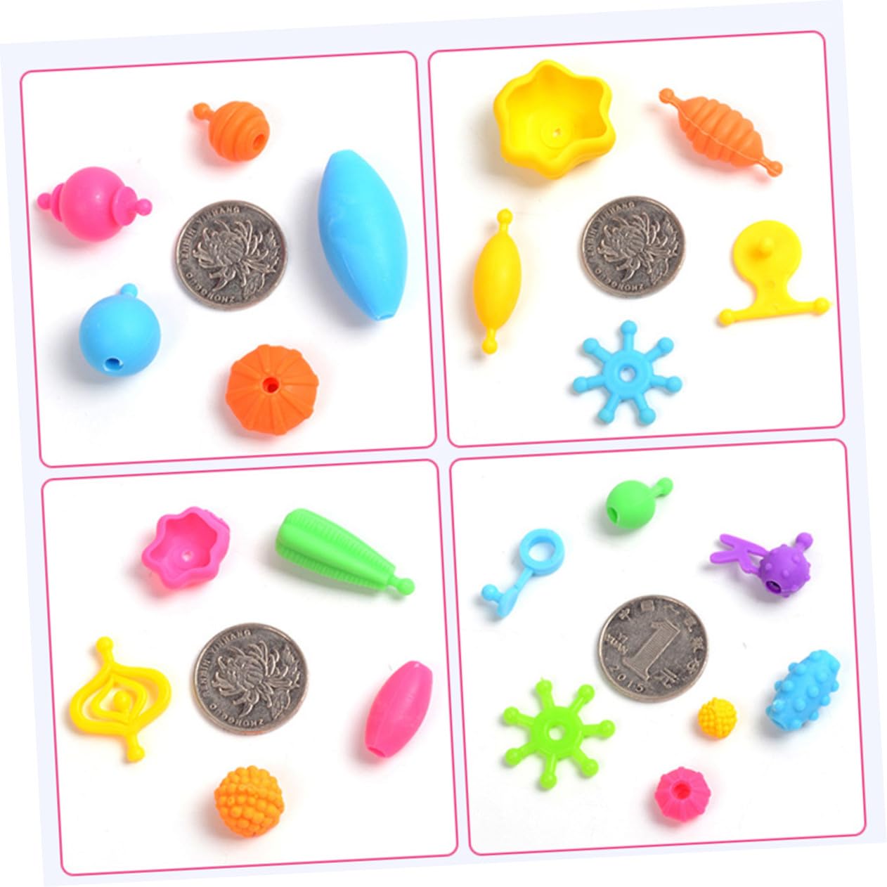 Cuentas de Plástico para Manualidades Diy, 1 Caja, Juego para Niñas