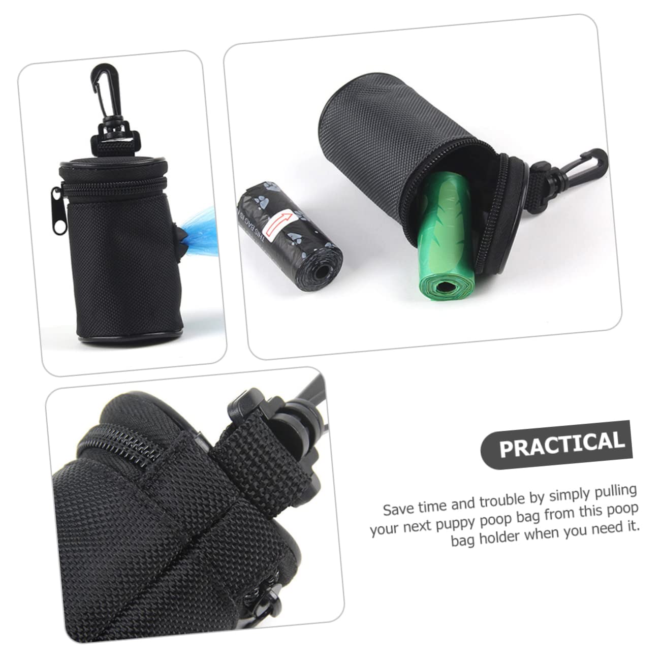 INOOMP 5pièces Porte- à Déjections Canines Léger Avec Support De Rangement Accessoire Pratique Pour Promener Votre Chien Compatible Laisse à Main
