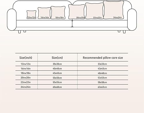 Miniatura 7 de Tan Toile - Juego de 2 fundas de almohada de 18 x 18 pulgadas, fundas de almohada cuadradas de lino y algodón para exteriores, estilo campestre