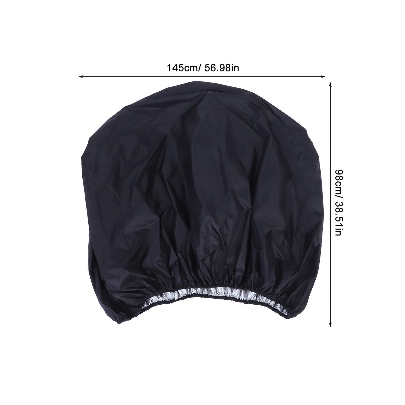 Funda para Cortacésped Tractor, Oxford Negro, Ajuste Amplio