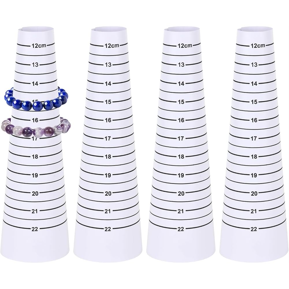 UDSKNV[KSL Bracelet Measuring Tool Set 4 Pcs, for Jewelry Making Wrist Gauge Sizer Mandrel 12-22cm Resin Bangle Sizing Tool