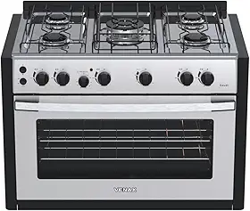 Fogão de Embutir 5 Bocas Venax Gaudi Platinum GII Inox Gás GLP 127 V