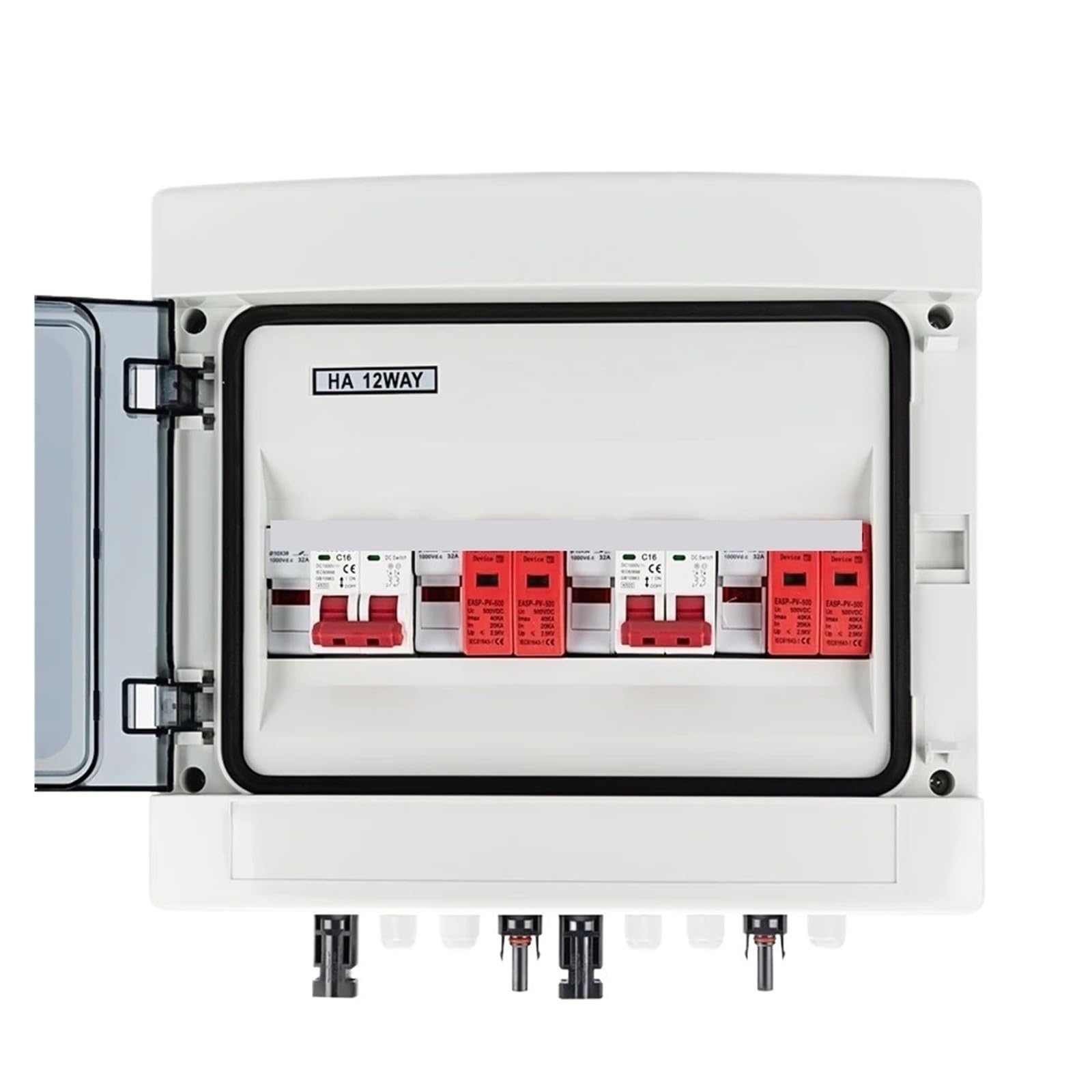 Solar Photovoltaic PV Combiner Box with Lightning Protection 2 Input