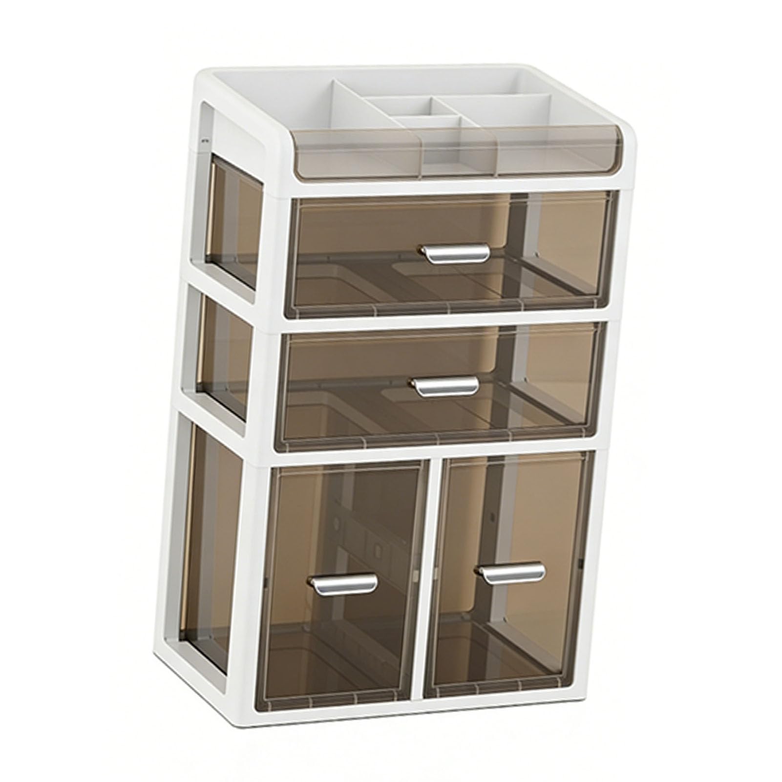 Organizer da Scrivania Multifunzionale con Cassetti Trasparenti Elegante Scatola Portaoggetti per Ufficio e Studio 11,8 X 7,9 X 19,1 Pollici (#1)