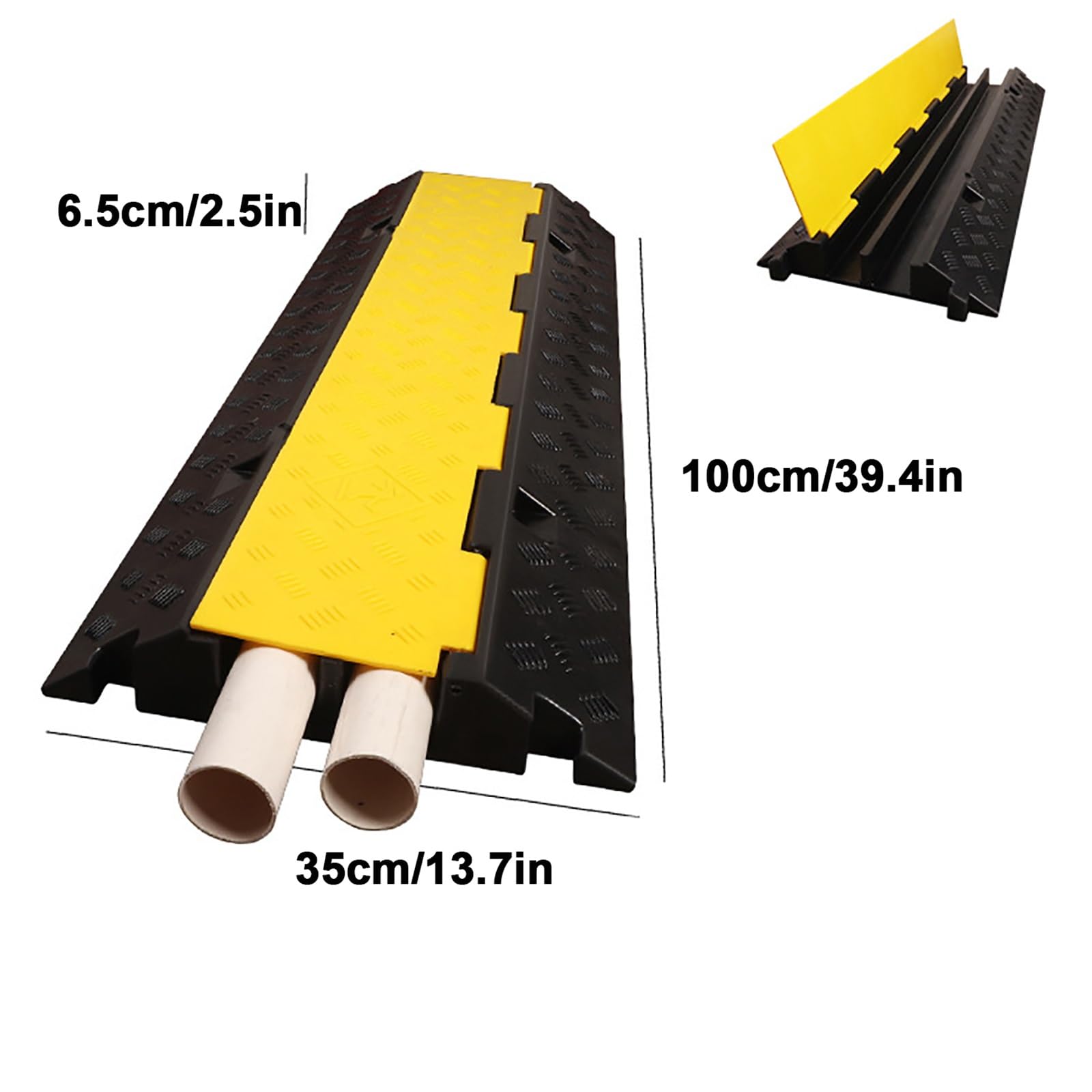Cable Ramps Heavy-Duty Rubber Cable Ramp Cover - 22000 Lbs Capacity, 2 ...