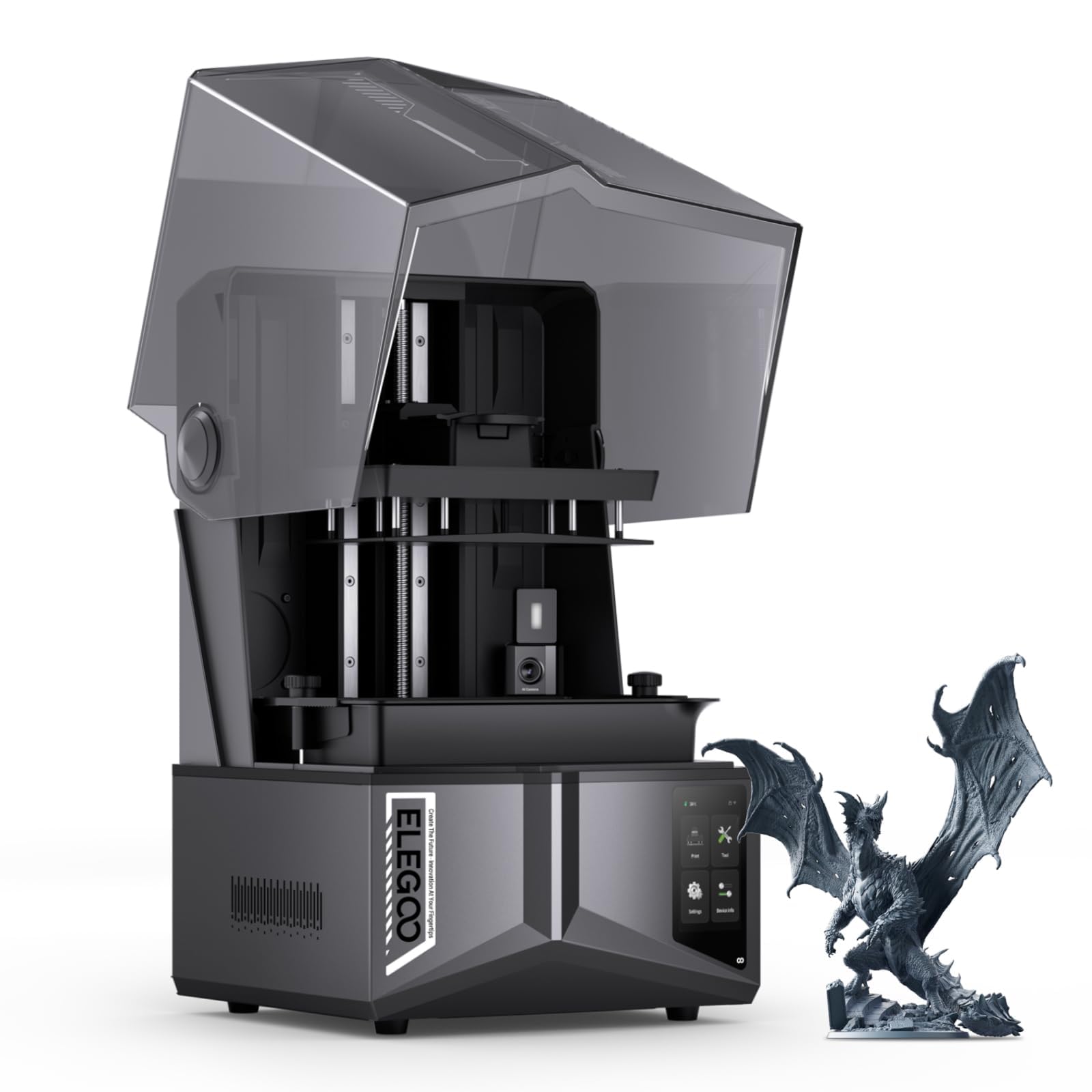 ELEGOO 16K Saturn 4 UItra Resin 3D Printer, 10-Inch Mono LCD, 150mm/h High Speed Printing, Smart Automatic Leveling, Intelligent Detection, WiFi-Transfer, Large Printing Size 211.68x118.37x220 mm³ Saturn 4 Ultra 16K