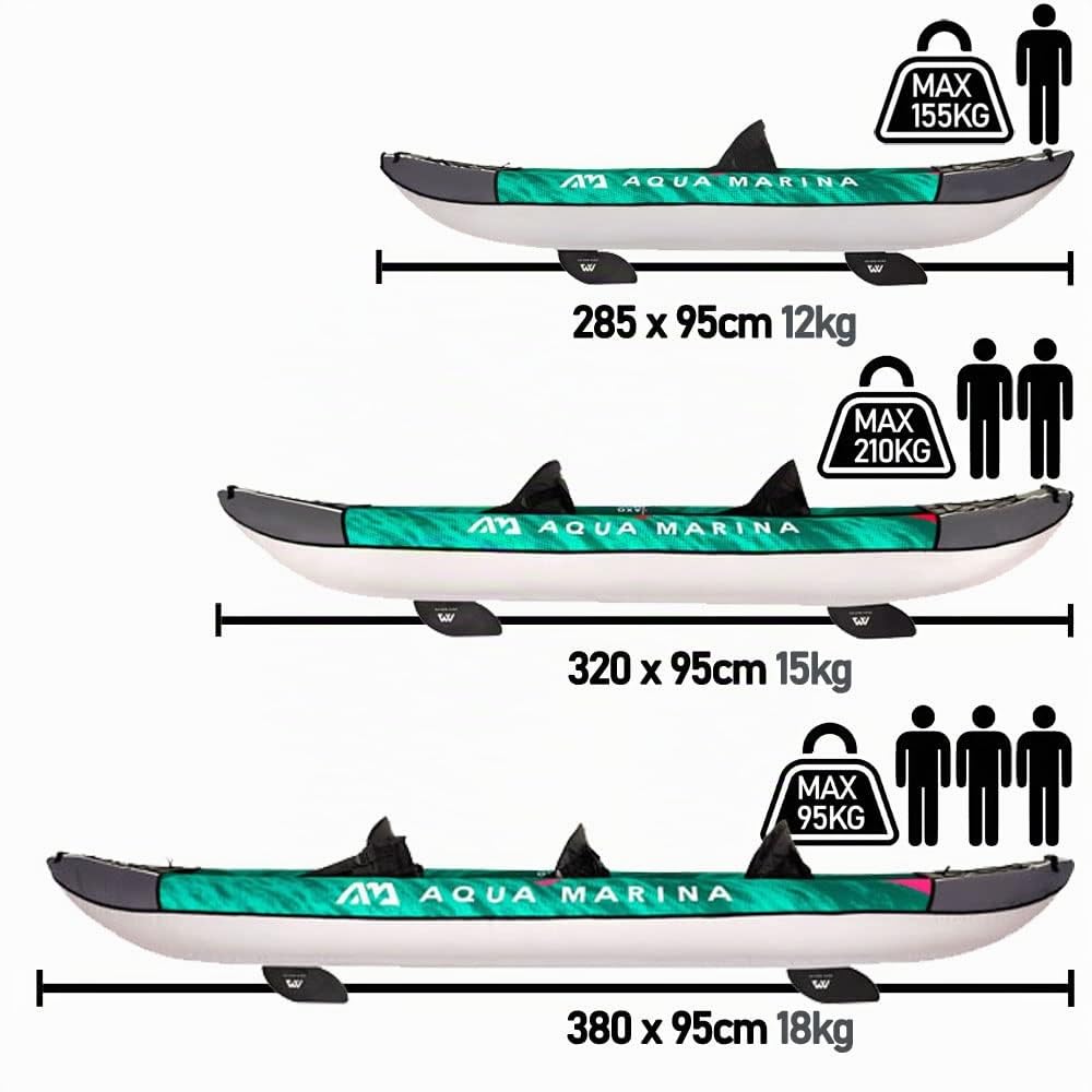 Aqua Marina, Laxo 12'6", Kayak, Multicolore, U, Adultes Unisexes