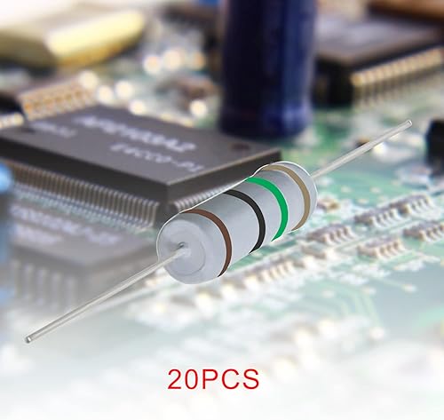 Miniatura 3 de Aopin Resistencia de película de óxido de metal de 1M Ohm,  5% de tolerancia de alta precisión 5 vatios para circuito electrónico, resistencia