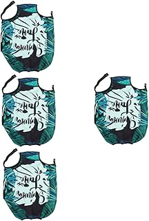 4 Peças Capa De Bagagem Decorativa Capa De Mala Lavável Capa De Bagagem Capa De Mala Havaiana Capa De Mala Elástica Manga De Bagagem Sacos De Poliéster De Viagem Capa De Chuva