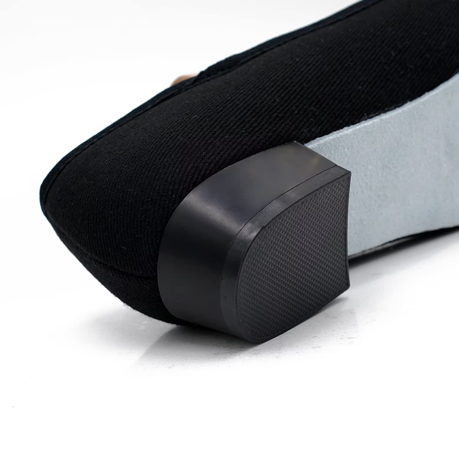 Zapatos de Carácter para Danza,Negro 2.5cm Tacón Bajo Lona Zapatos de Carácter Ballet