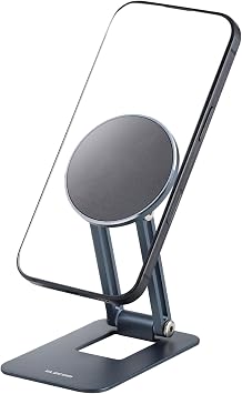 Elecom P-DSMAL01NBK Smartphone Stand, Thin, Compatible with MagSafe, Compact, Metal Plate Included, Black