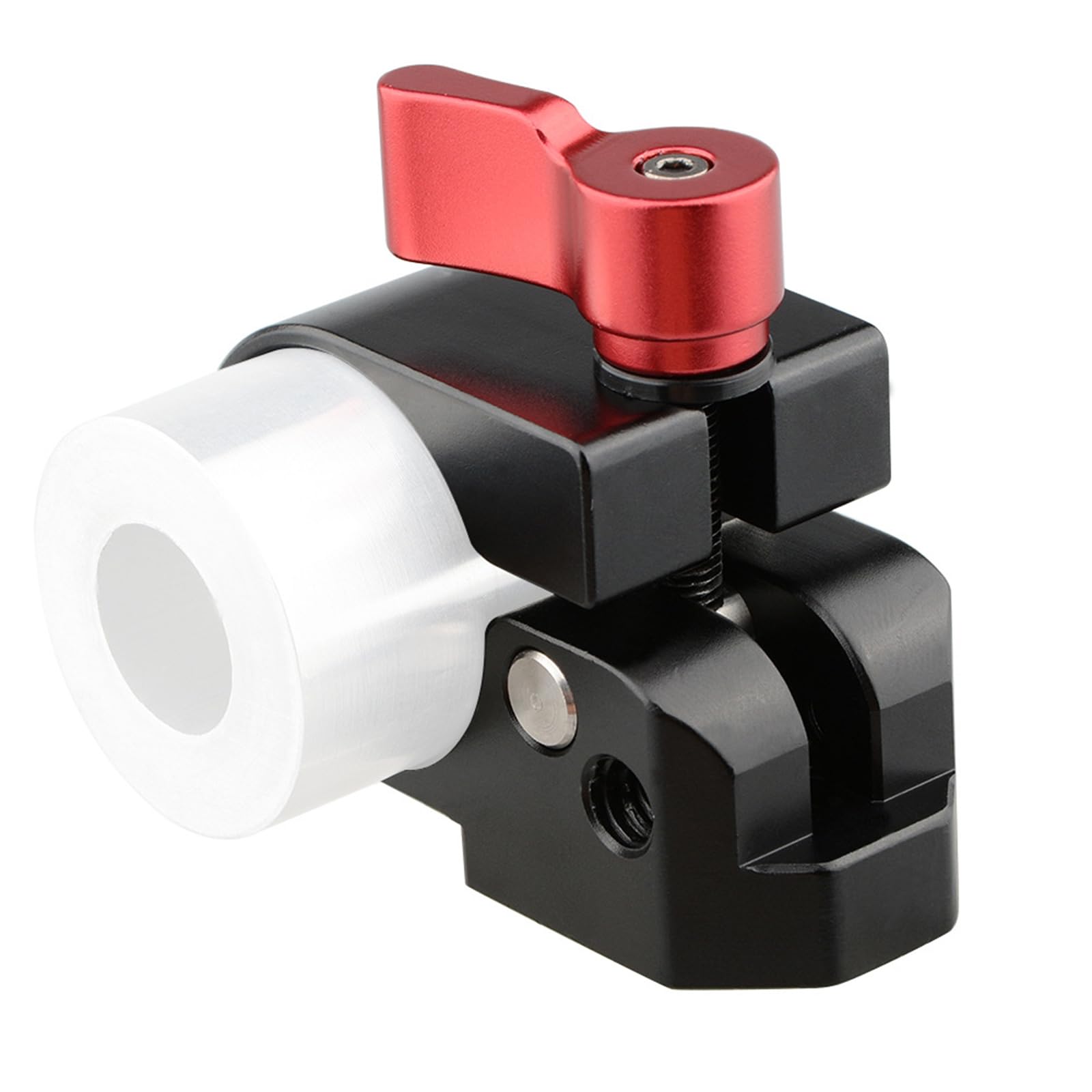 Morsetto per asta in metallo anti-vibrazione da 30 mm con doppia filettatura 1/4 e 3/8, rotazione regolabile per stabilizzatori, display, supporto per attrezzatura fotografica