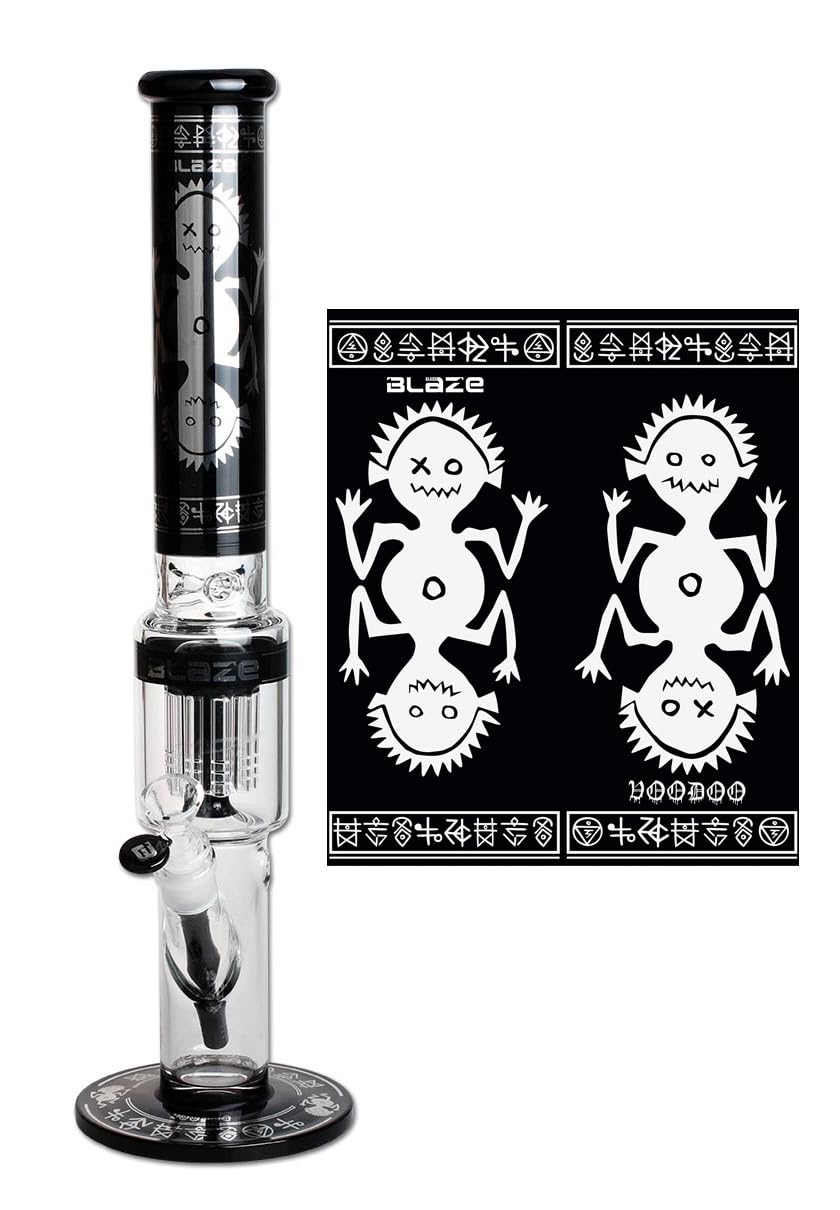 Blaze Voodoo Ice-Bong 480mm Borosilikatglas 10-Arm Perkolator NS 19/14