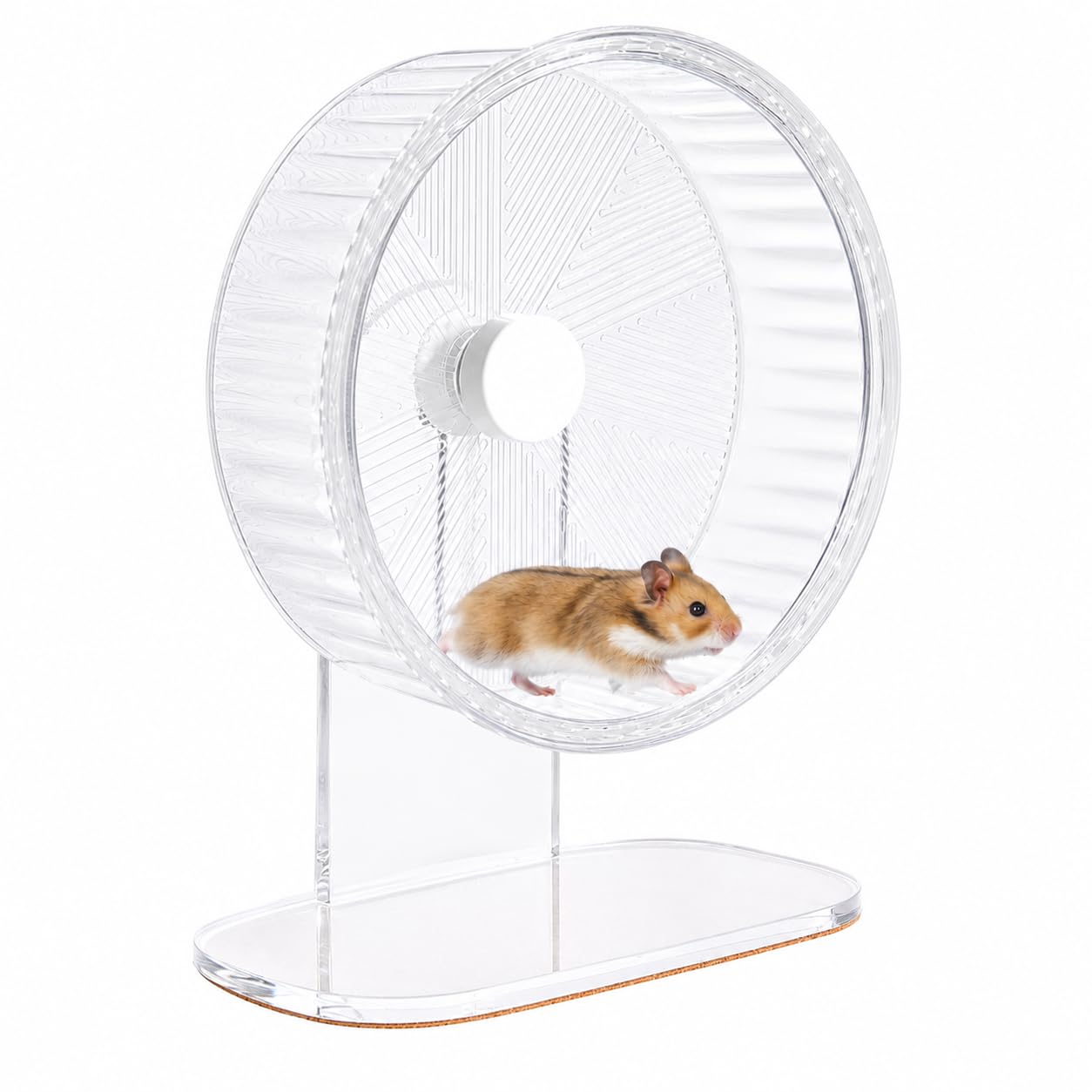 Ruota per criceti: ruote silenziose per criceti con supporto regolabile in altezza, design con doppio cuscinetto a sfera con binario antiscivolo, per criceti nani, gerbilli e topi