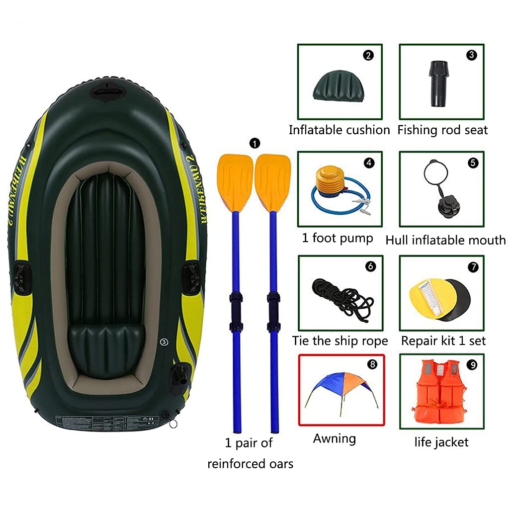 Kajak, Schlauchboot, zusammenklappbares Gummikanu, 2 Personen, Tragkraft 200 kg