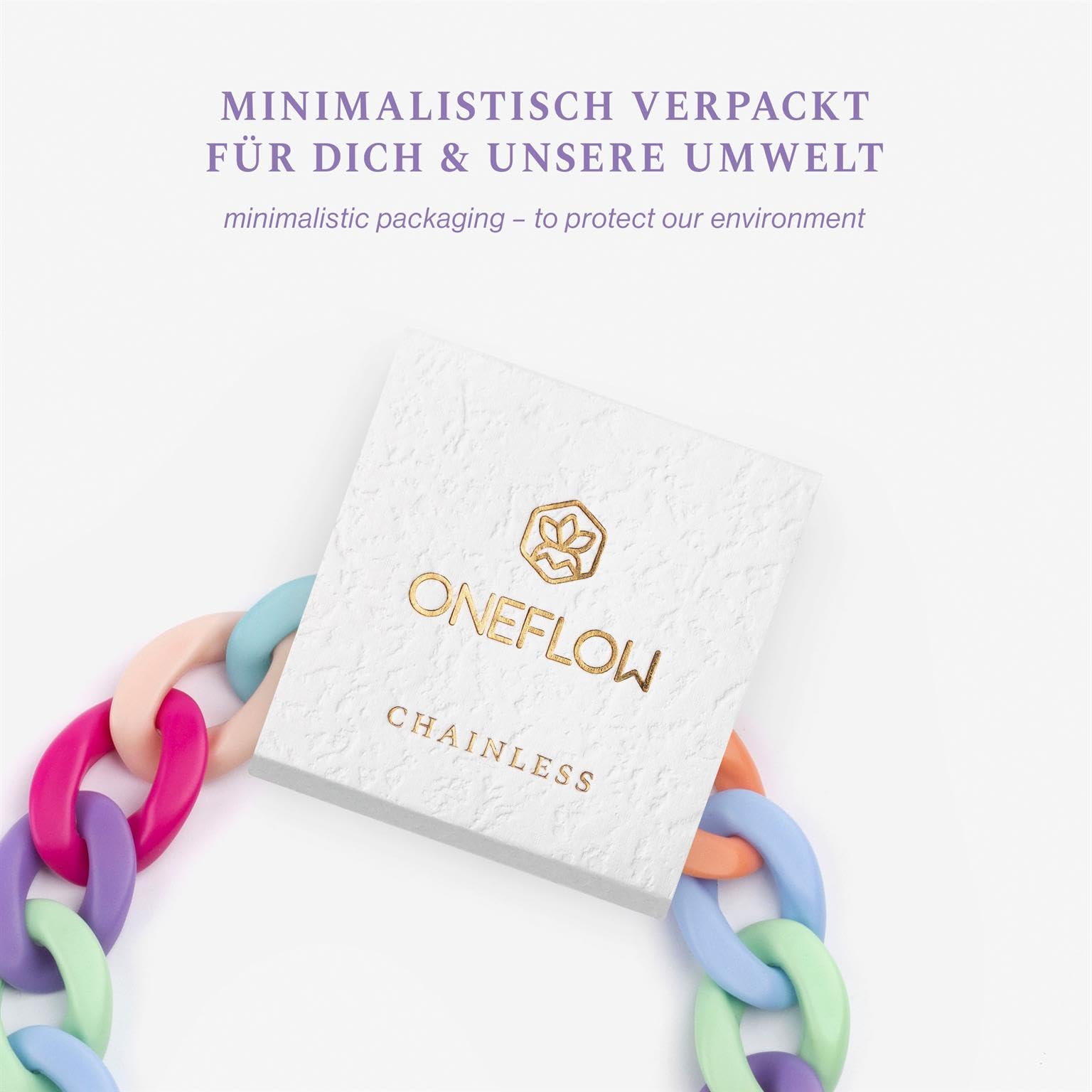ONEFLOW Handyanhänger fürs Handgelenk, Universal Handykette kurz Handschlaufe, Handyband für Hüllen Abnehmbar, Anhänger Kette mit Karabiner für alle Handys, Chainless Urban Chain - PARENT