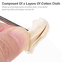 Vista 5 de uxcell Rueda de almohadilla de pulido de 1 pulgada de algodón con mango de 1/8 pulgadas para colector de aluminio, acero inoxidable, cromo blanco