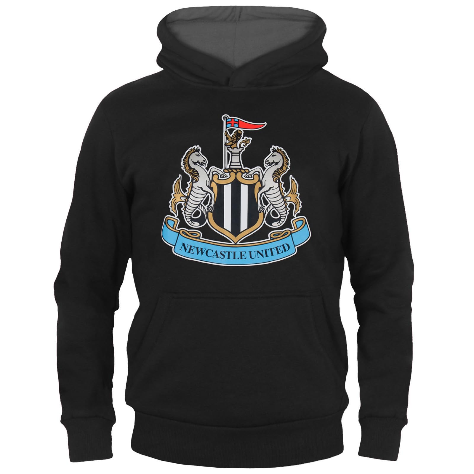 Newcastle United FC Official Gift Boys Fleece Graphic Hoody Black 8-9 Years