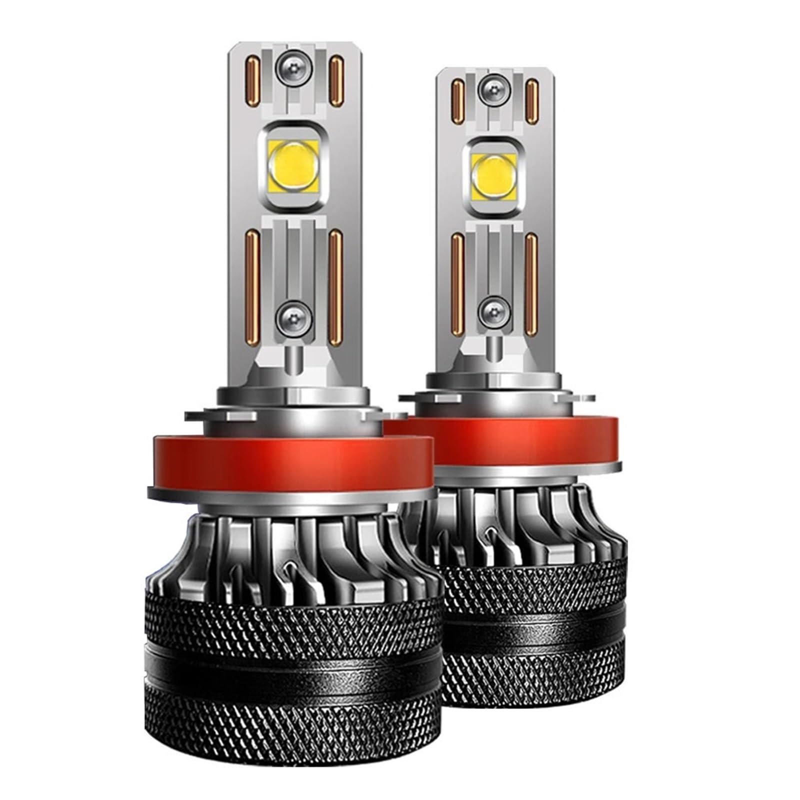 2 szt. 130W 28000LM H7 Żarówka reflektorów Led H1 H11 H4 Led Lights for Car Double Copper Tube Bulbs 12v H9 H8 9005 HB3 9012 HIR2 Canbus Bulb (Size : 9012(HIR2))