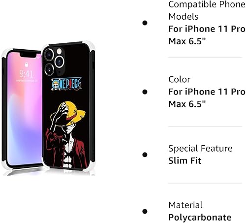 Miniatura 8 de Coralogo Funda rígida de policarbonato para iPhone 11 Pro Max de 6.5 pulgadas (niño náutico)