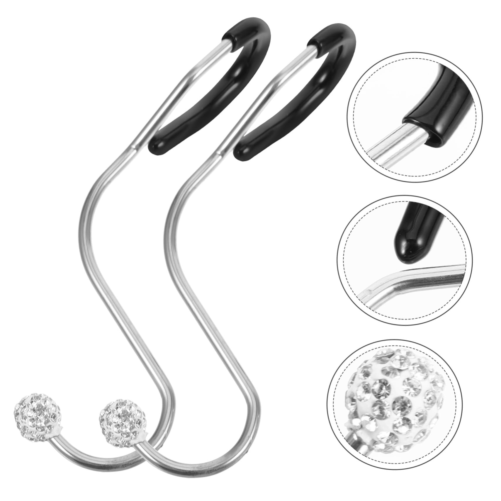 FUNOMOCYA Car Seat Headrest Hooks Hidden Car Accessories Rhinestones for Fashion