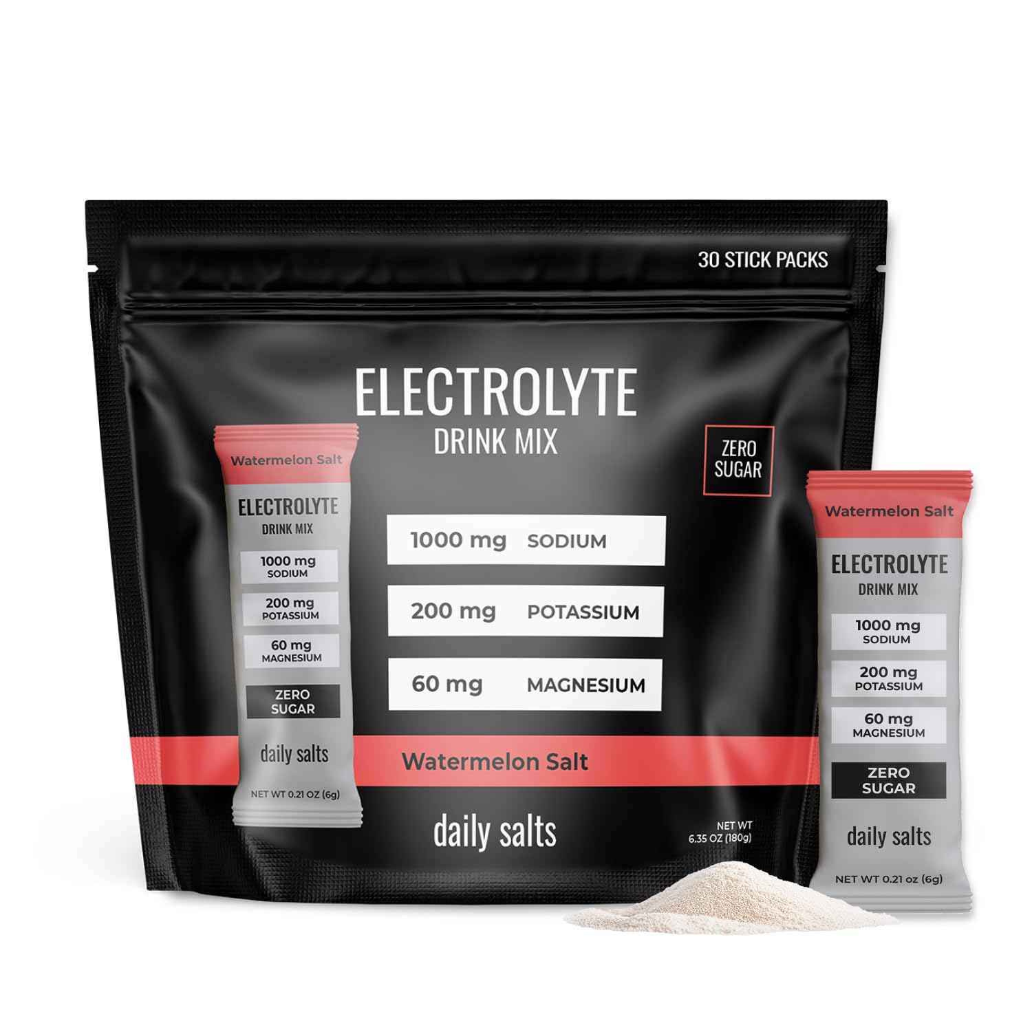 Electrolyte Drink Mix, Sugar Free, Watermelon Salt, 30 Count — Amazon image 4