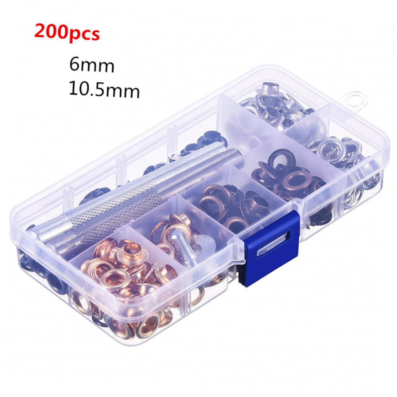 200pcs Metal Eyelets Button Grommets Kit for Shoes Crafts Clothing Repair