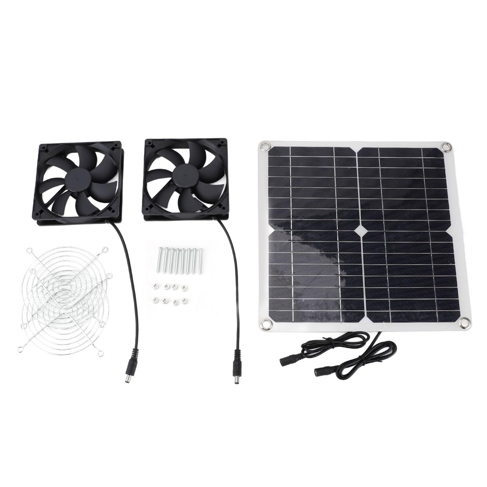 Solar Exhaust Fan, 14W Panel Powered Ventilation Fan Kit with Motor, Solar Attic Vent Fan for Kitchen Bathroom Greenhouse