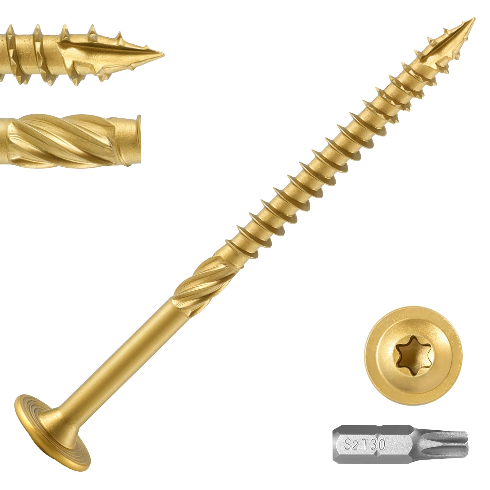 Heavy Duty Lag Screws - 20 Pack #14 x 6" -7
