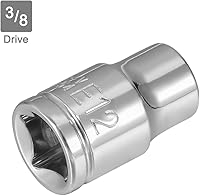 Vista 3 de uxcell 3/8-inch Drive E12 Toma externa Torx poco profunda, acero Cr-V