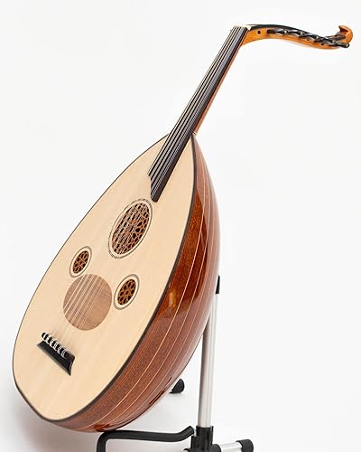Hecho a mano de madera de caoba turca Oud  Instrumento musical oriental con estuche suave y cuerdas Kurschner instaladas