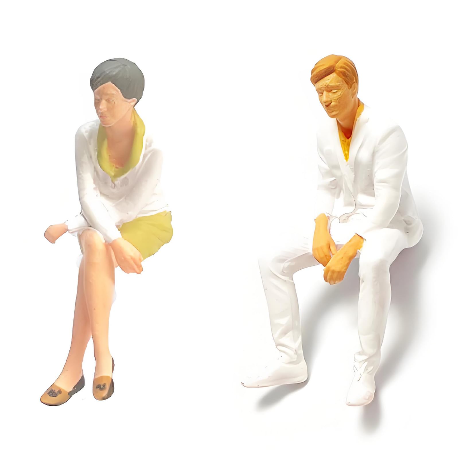 FGDTREE Attractive Small Resin Figurines in Seat Positions 1: 64 Tiny Human Statues Great for Terrariums & Interior Designs Decors Miniature Figurines