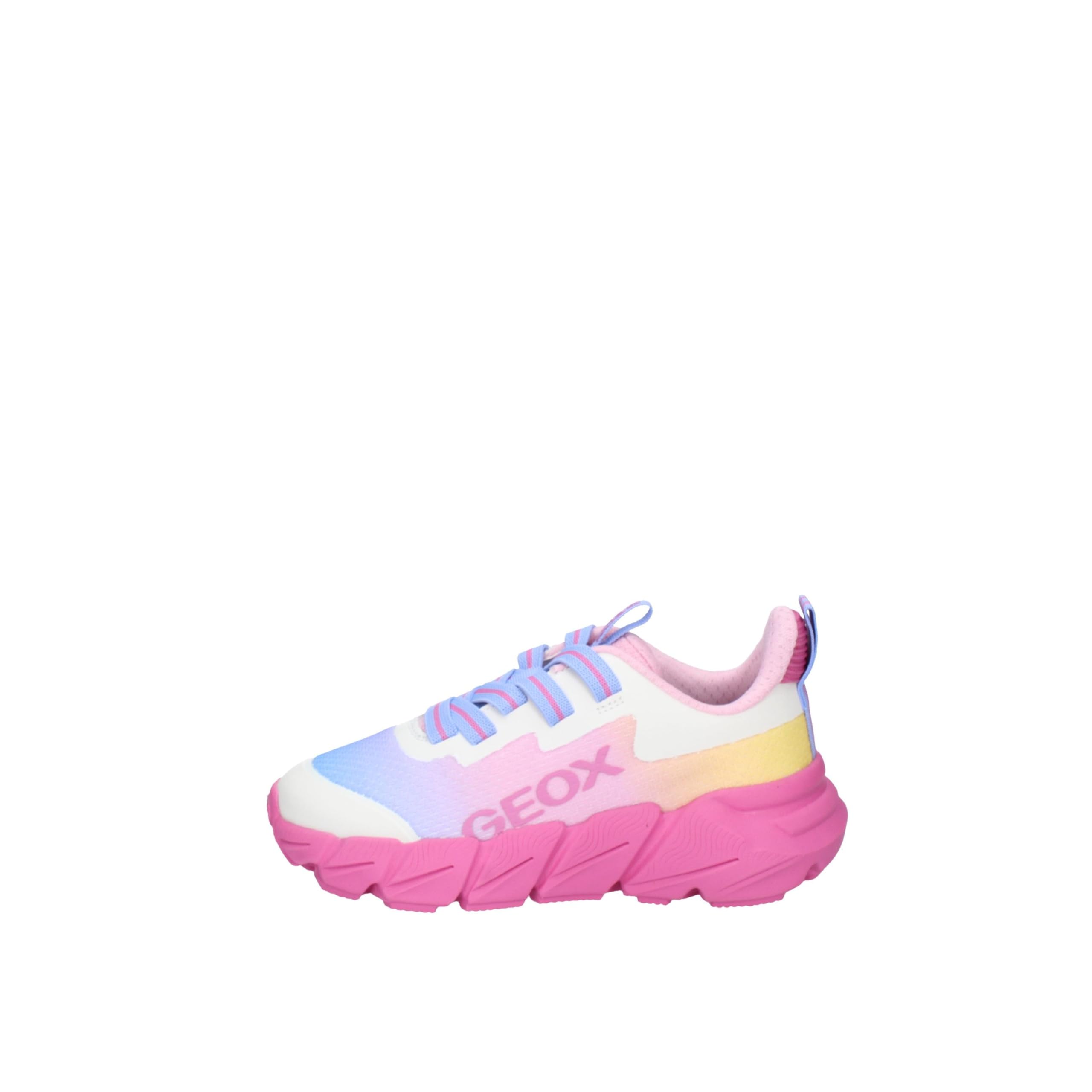 Geox J FLEXYPER Fast Girl Trainers, Fuchsia/Multicolour, 36 EU