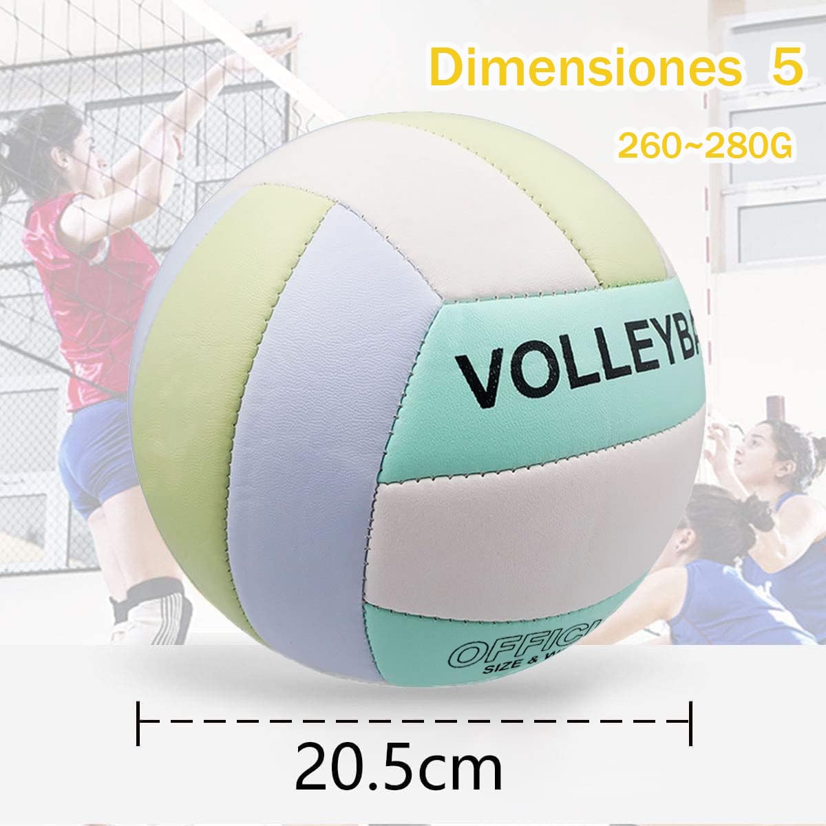 Pelota Voleibol,Balon Voley Playa,Tacto Suave Voleibol de Playa,Unisex-Adult,