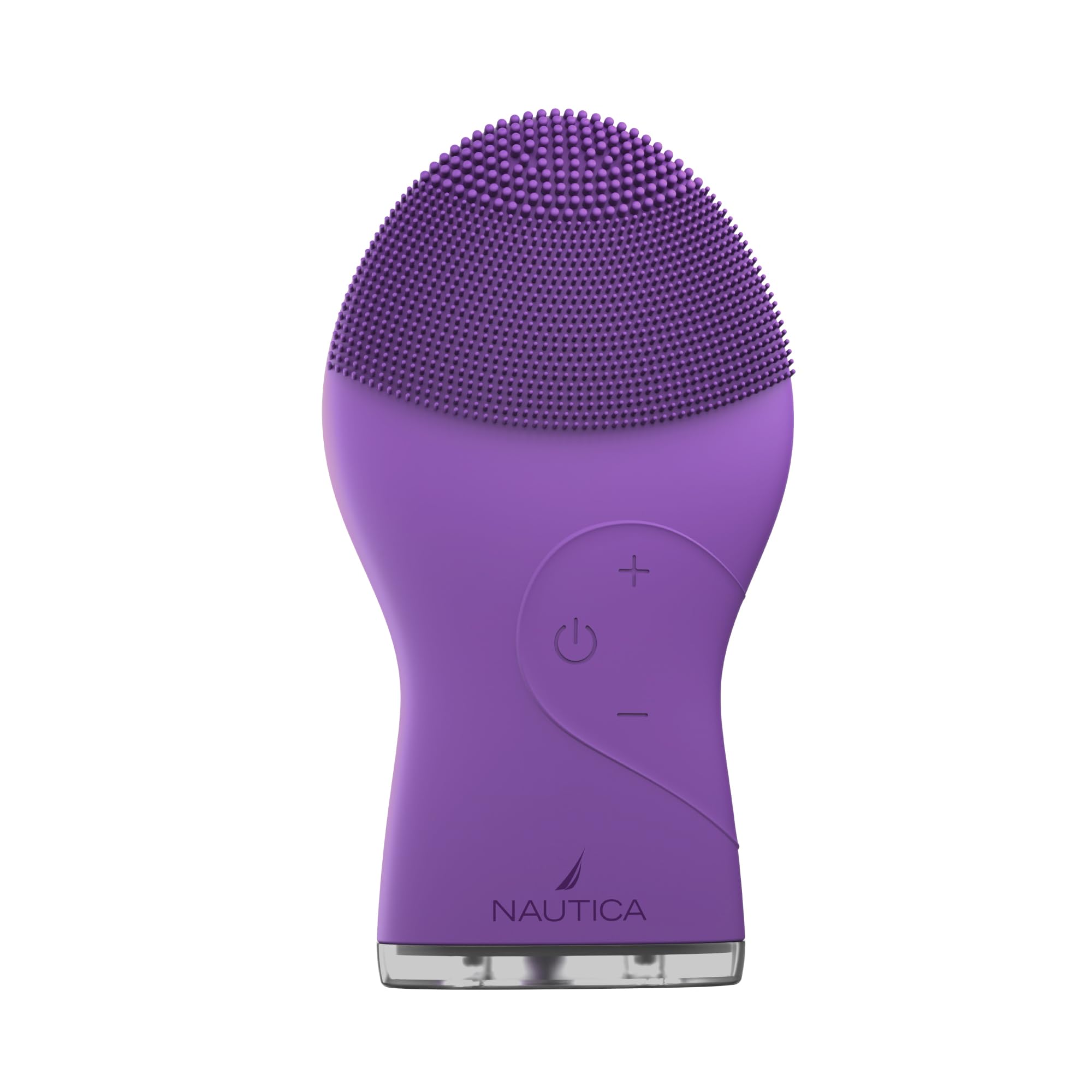 Nautica PC120 Facial Cleansing Brush Made with Ultra-Hygienic Soft Silicone Waterproof Rechargeable Vibrating Face Exfoliator Scrub Brush with
