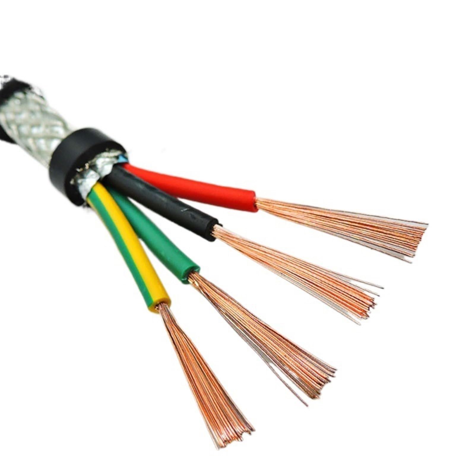 cavo schermato, Cavo di segnale controllo UL2547 15AWG 1,5 quadrato 2-8 conduttori schermati metri rame puro(5 Core 5meters)