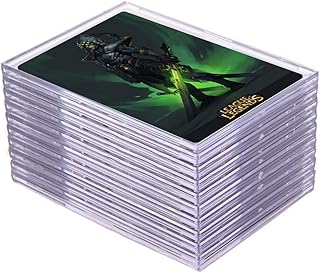 10 Pack Trading Card Sleeves, FOME Toploader Hard Acrylic Card Protector Clear Card Brick Trading Card Holder Clear Protective Sleeves Holder for Baseball Card Sports Cards Trading Card Game Card