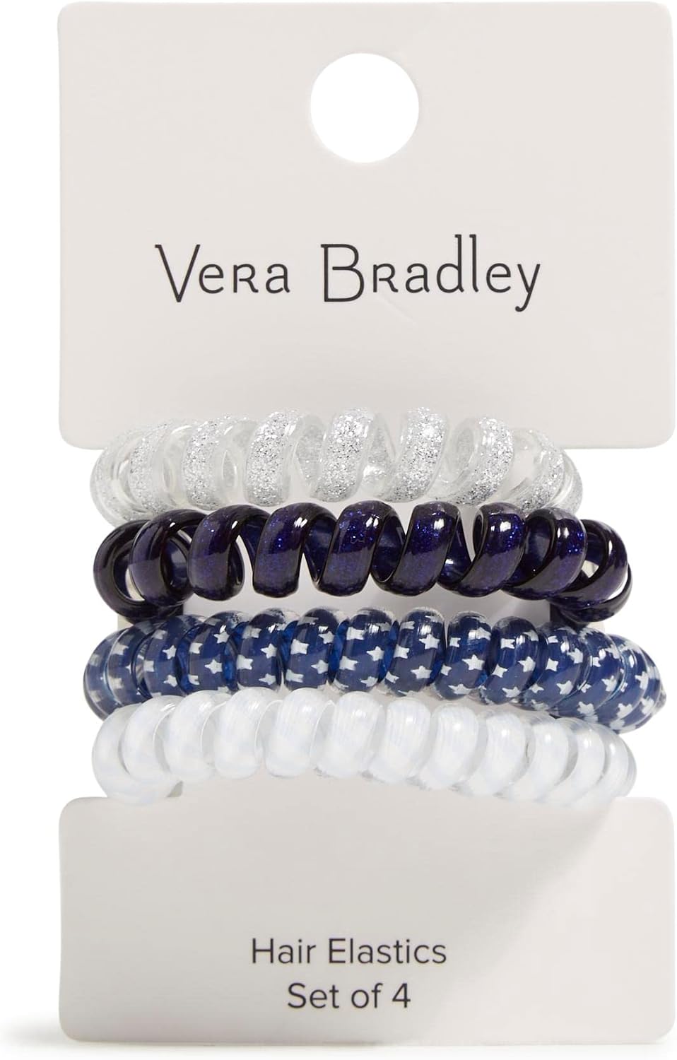 Vera Bradley Women's Elastic Hair Tie Set of 4 Hair Accessory