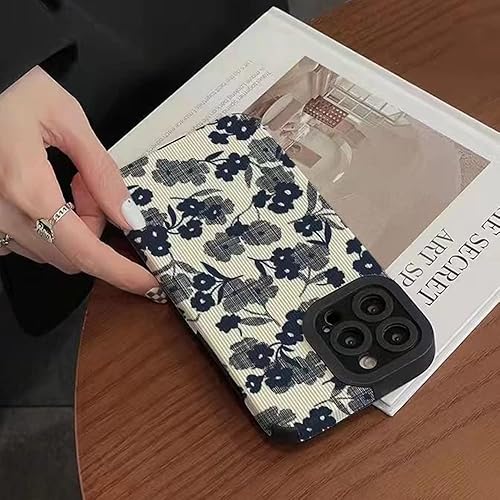 Miniatura 5 de Faneiy Funda para iPhone 11 Pro Max de cuero de grano lindo de silicona estética floral para mujeres y niñas, protección de la cámara, diseño a