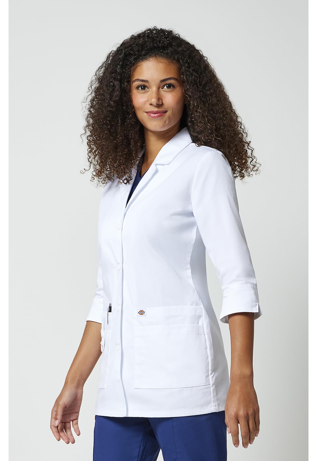 Dickies Women's Junior Fit 3/4 Sleeve Lab Coat