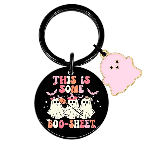 Halloween Keychain Boo Basket Stuffers for Women Men Perfect Halloween