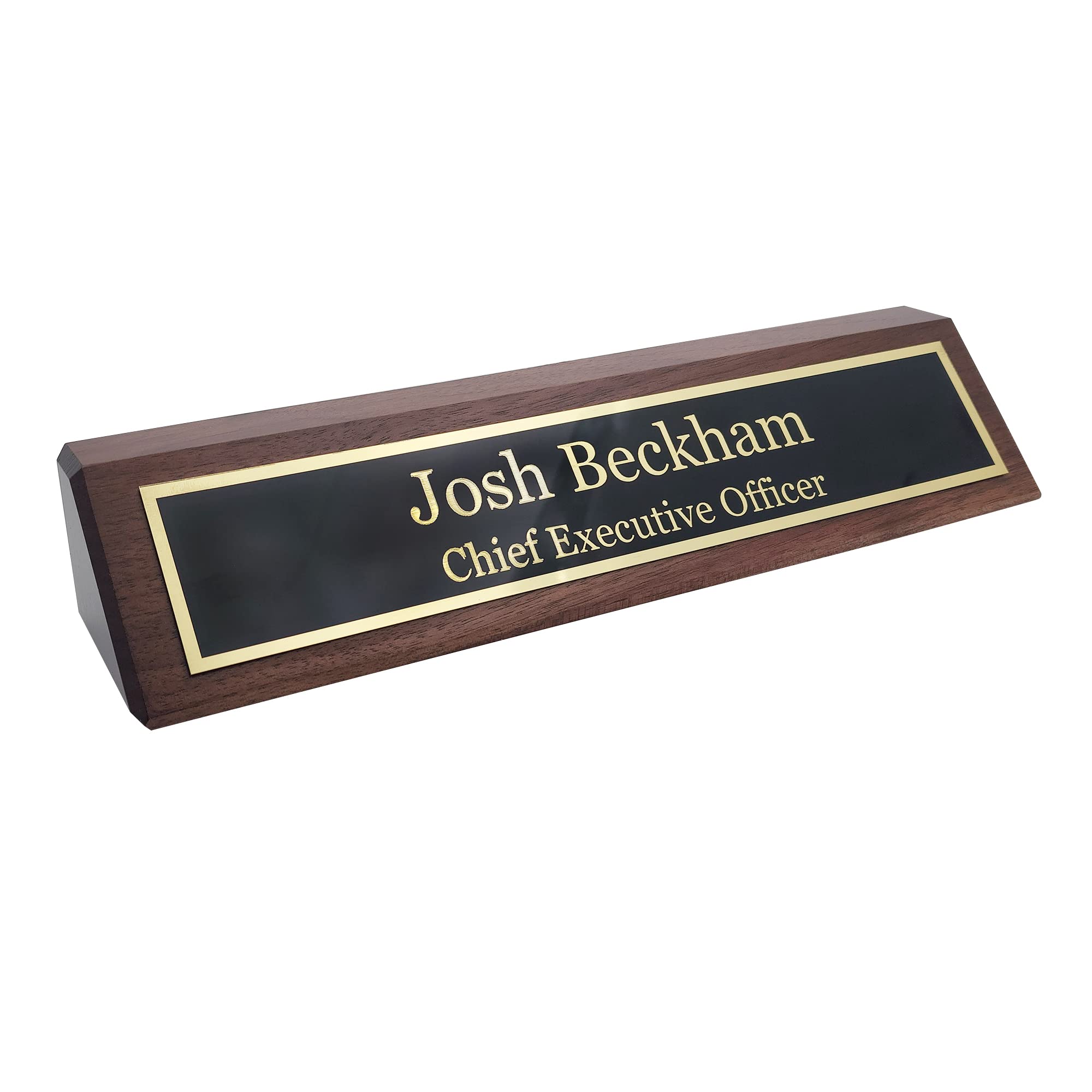 ENGRAVING INTERNATIONAL Walnut Name Plate