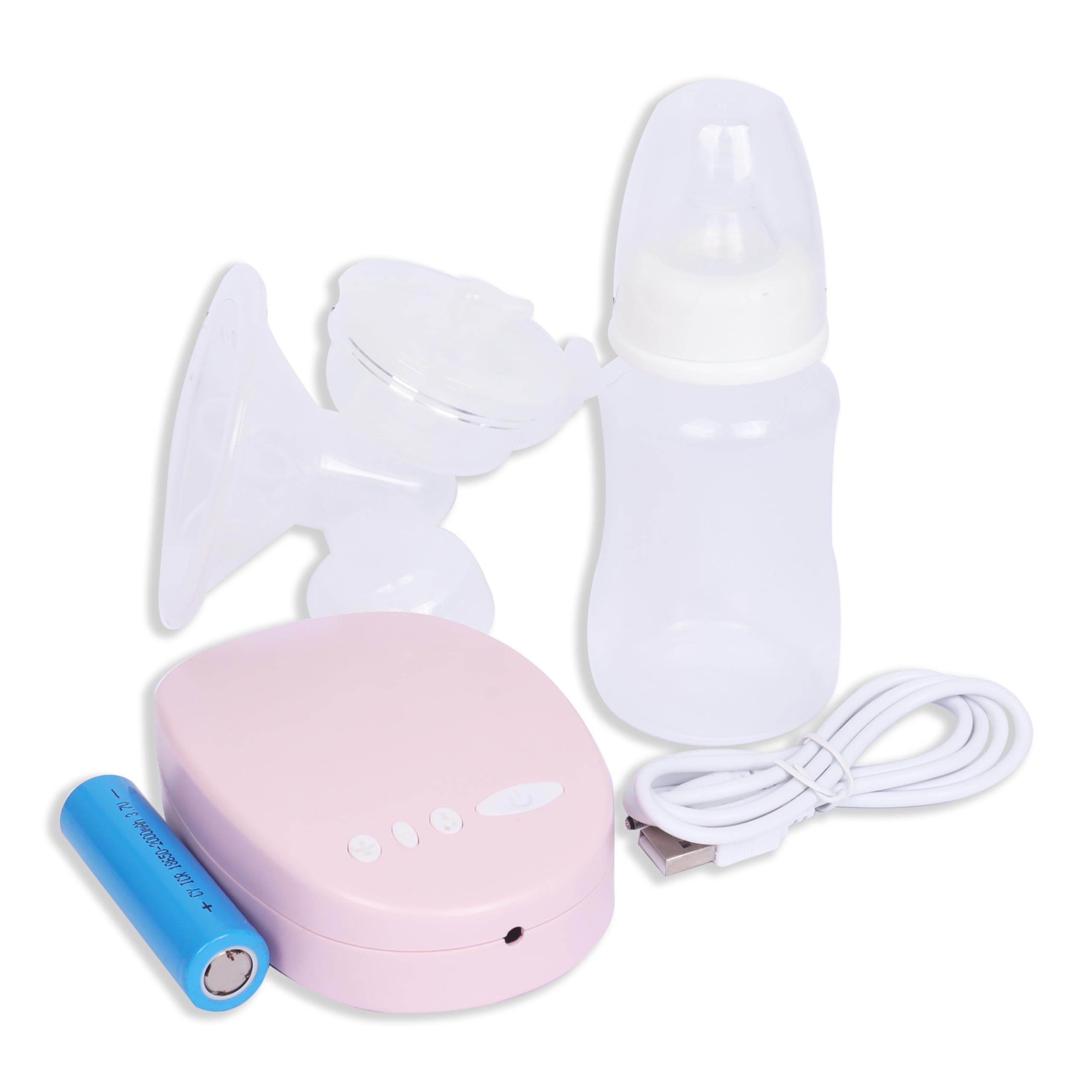 Extra Care Electric Single Breast Pump Personalised Experience, Flexible Silicone Cushion, Bottle, Natural Motion Technology, Quiet Motor (Pink, White)