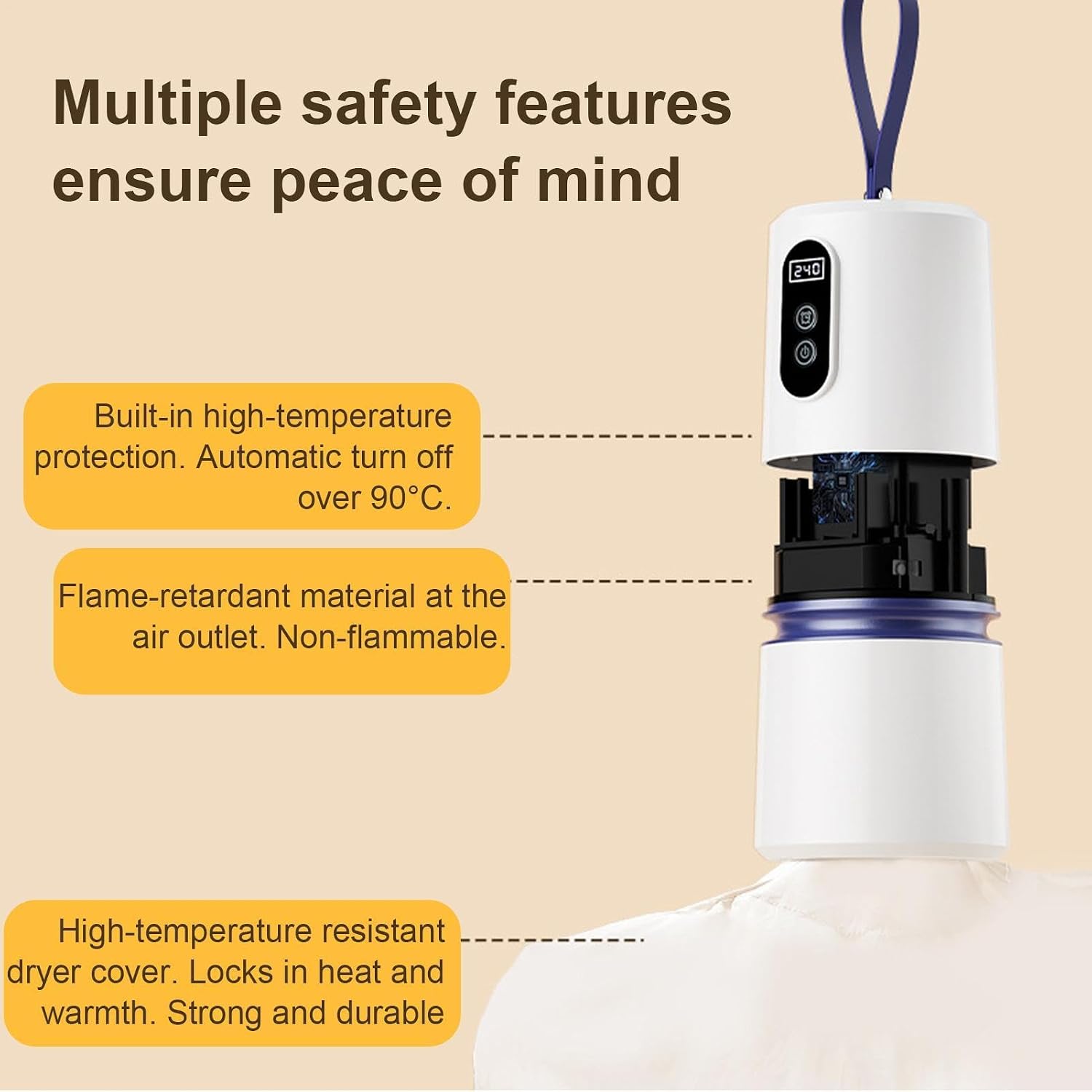 Portable Dryer for Clothes - Mini Dryer with Timer,Mini Portable Drying Machine for Travel, Camping, Dormitory, Bathroom, Beach, Pool, Balcony, RV